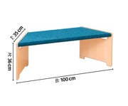 EduCasa Trapezbank mit Teppich 6