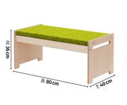 EduCasa Rechteckbank mit Teppich 4