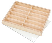 Betzold leere Holzlade flach mit Plexiglasdeckel (37 x 29 x 4 5 cm) 1