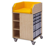 Fahrbare Wickelkommode mit 10 Boxen 1