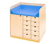 Betzold Wickelkommode mit Tür und 10 Schubfächer 1