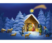Stille Nacht heilige Nacht Kamishibai Bildkartenset 4