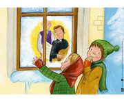 Stille Nacht heilige Nacht Kamishibai Bildkartenset 6