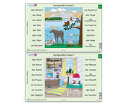 Lernpuzzles Lesen I Wörter + Bilder 1
