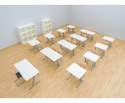 Betzold Lehrertisch swing mit Blende 3