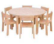Betzold Möbel Set Rondo Sitzhöhe 42 cm Tischhöhe 70 cm Ahorn 3