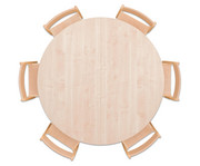 Betzold Möbel Set Rondo Sitzhöhe 42 cm Tischhöhe 70 cm Ahorn 4