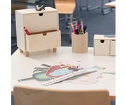 Tischkommode aus Holz 6
