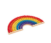 Legebrett Regenbogen aus Holz 7