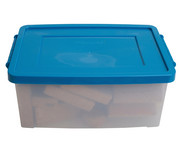 Betzold Aufbewahrungsbox 16 x 39 5 x 27 5 cm weiß transparent Grundfarben 2