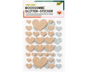 folia Moosgummi Glitzer Sticker Herz 50 Stück 2