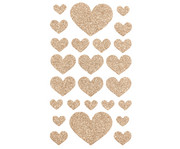 folia Moosgummi Glitzer Sticker Herz 50 Stück 3