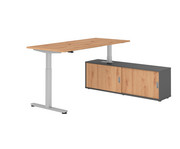 Betzold Schreibtisch Comfort mit Sideboard elektrisch höhenverstellbar 6