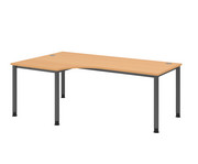 Eckschreibtisch Eco höhenverstellbar 200 x 120 cm 3