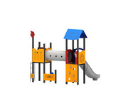 Spieltürme mit Tunnelbrücke Rutsche und Kletterwand 5