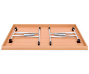 Klapptisch 120 x 70 cm T Fuß Gestell 2