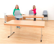 Klapptisch 120 x 70 cm T Fuß Gestell 4