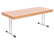 Klapptisch 140 x 70 cm T Fuß Gestell 1