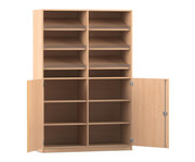 Flexeo® Schrank 6 Schrägablagen 8 Fächer Mittelwand 2 Halbtüren 1