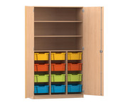 Flexeo® Schrank PRO 3 Reihen 12 Boxen Gr M 3 Fächer 2 Türen 1