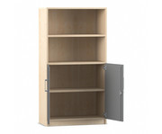 Flexeo® Kombi Schrank unten Drehtüren oben 2 Fächer = 4 Ordnerhöhen 1