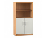 Flexeo® Kombi Schrank unten Drehtüren oben 2 Fächer = 4 Ordnerhöhen 2