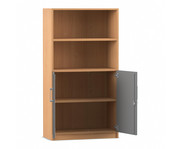 Flexeo® Kombi Schrank unten Drehtüren oben 2 Fächer = 4 Ordnerhöhen 1