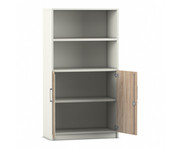 Flexeo® Kombi Schrank unten Drehtüren oben 2 Fächer = 4 Ordnerhöhen 1
