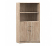 Flexeo® Kombi Schrank unten Drehtüren oben 2 Fächer = 4 Ordnerhöhen 2