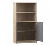 Flexeo® Kombi Schrank unten Drehtüren oben 2 Fächer = 4 Ordnerhöhen 1