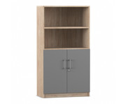Flexeo® Kombi Schrank unten Drehtüren oben 2 Fächer = 4 Ordnerhöhen 2