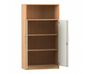 Flexeo® Kombi Schrank unten Drehtüren oben 1 Fach = 4 Ordnerhöhen 1