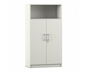 Flexeo® Kombi Schrank unten Drehtüren oben 1 Fach = 4 Ordnerhöhen 2