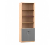 Flexeo® Kombi Schrank unten Drehtüren oben 4 Fächer = 6 Ordnerhöhen 2