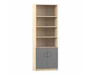 Flexeo® Kombi Schrank unten Drehtüren oben 4 Fächer = 6 Ordnerhöhen 2