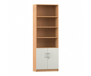Flexeo® Kombi Schrank unten Drehtüren oben 4 Fächer = 6 Ordnerhöhen 2