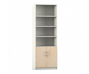 Flexeo® Kombi Schrank unten Drehtüren oben 4 Fächer = 6 Ordnerhöhen 2