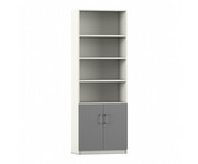 Flexeo® Kombi Schrank unten Drehtüren oben 4 Fächer = 6 Ordnerhöhen 2