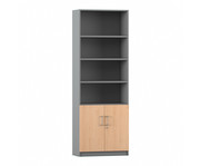Flexeo® Kombi Schrank unten Drehtüren oben 4 Fächer = 6 Ordnerhöhen 2