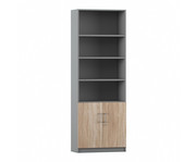 Flexeo® Kombi Schrank unten Drehtüren oben 4 Fächer = 6 Ordnerhöhen 2
