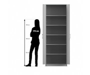 Flexeo® Drehtüren Schrank 6 Fächer = 6 Ordnerhöhen 4