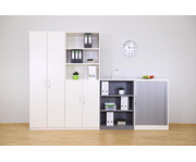 Flexeo® Drehtüren Schrank 6 Fächer = 6 Ordnerhöhen 7