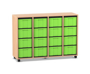 Flexeo® Regal 4 Reihen 16 große Boxen 1