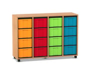 Flexeo® Regal 4 Reihen 16 große Boxen 1