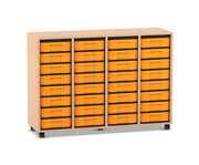 Flexeo® Regal 4 Reihen 32 kleine Boxen 1