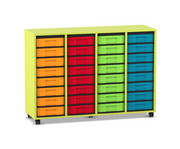 Flexeo® Regal 4 Reihen 32 kleine Boxen 1