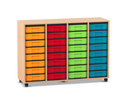 Flexeo® Regal 4 Reihen 32 kleine Boxen 1