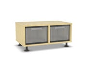 Flexeo® Regal 2 Reihen 2 große Boxen Mittelwand 1
