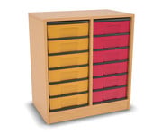 Flexeo® Regal 2 Reihen 12 kleine Boxen Mittelwand 1