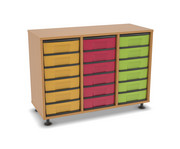 Flexeo® Regal 3 Reihen 18 kleine Boxen Mittelwand 1